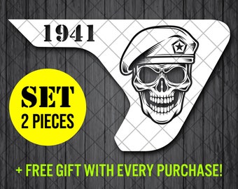 1941 Military American Fender Vent Vinyl Decal Sticker, JL / JLU / JT Fender Vent Decal Set, Pair Decals