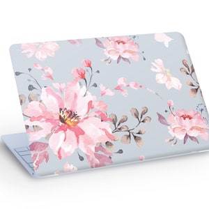 Autocollant peint de décalcomanie de peau d’ordinateur portable de ROSES, décalcomanie de peau d’ordinateur portable de plantes de fleurs de roses - taille personnalisée