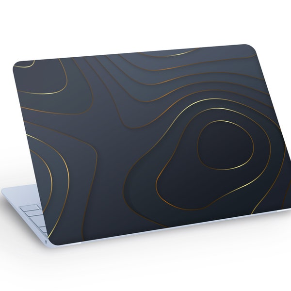 LUXURY Topography LAPTOP SKIN Decal Sticker, Topography Laptop Skin Decal - Custom Size