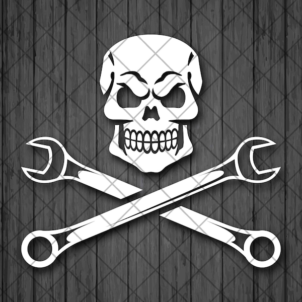 Crossed Wrenches Sticker Etsy