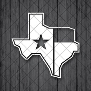 USA Texas State Vinyl Decal Sticker, US Flag Texas State Car Decal, USA Texas State bumper Stikcer- Custom Colors and Size