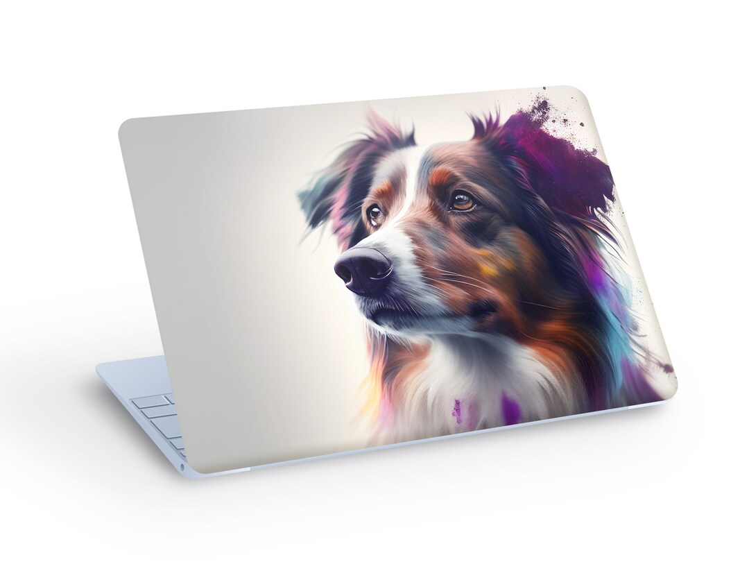 Computer Dog Sticker DOG LAPTOP SKIN Decal Sticker, Dog Laptop Skin Decal - Custom Size ...