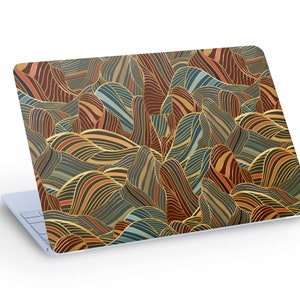 Sticker autocollant pour ordinateur portable feuilles abstraites, feuilles de plantes abstraites autocollant pour ordinateur portable - dimension personnalisée