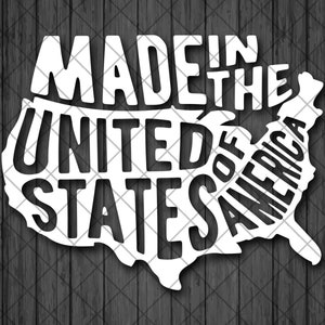 Made In The United States Vinyl Decal Sticker, Made In USA Map Vinyl Decal Sticker, Made In The USA Map Auto Vinyl Decal, USA Map Car Decals