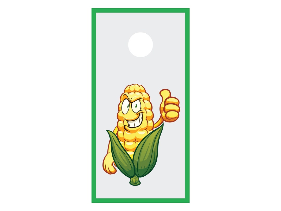 Corn Cob Sticker Corn Cob CORNHOLE WRAPS Printed Vinyl Decal Sticker, Corn Hole Sport ...