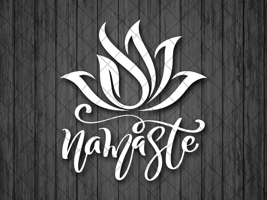 Lotus Flower Namaste Vinyl Decal Sticker, Lotus Flower Wall Art Decor ...