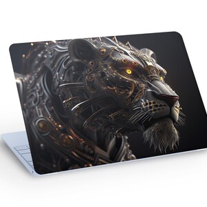 Cool LION Robot LAPTOP SKIN Calcomanía, Lion Cyborg Laptop Skin Calcomanía - Tamaño personalizado