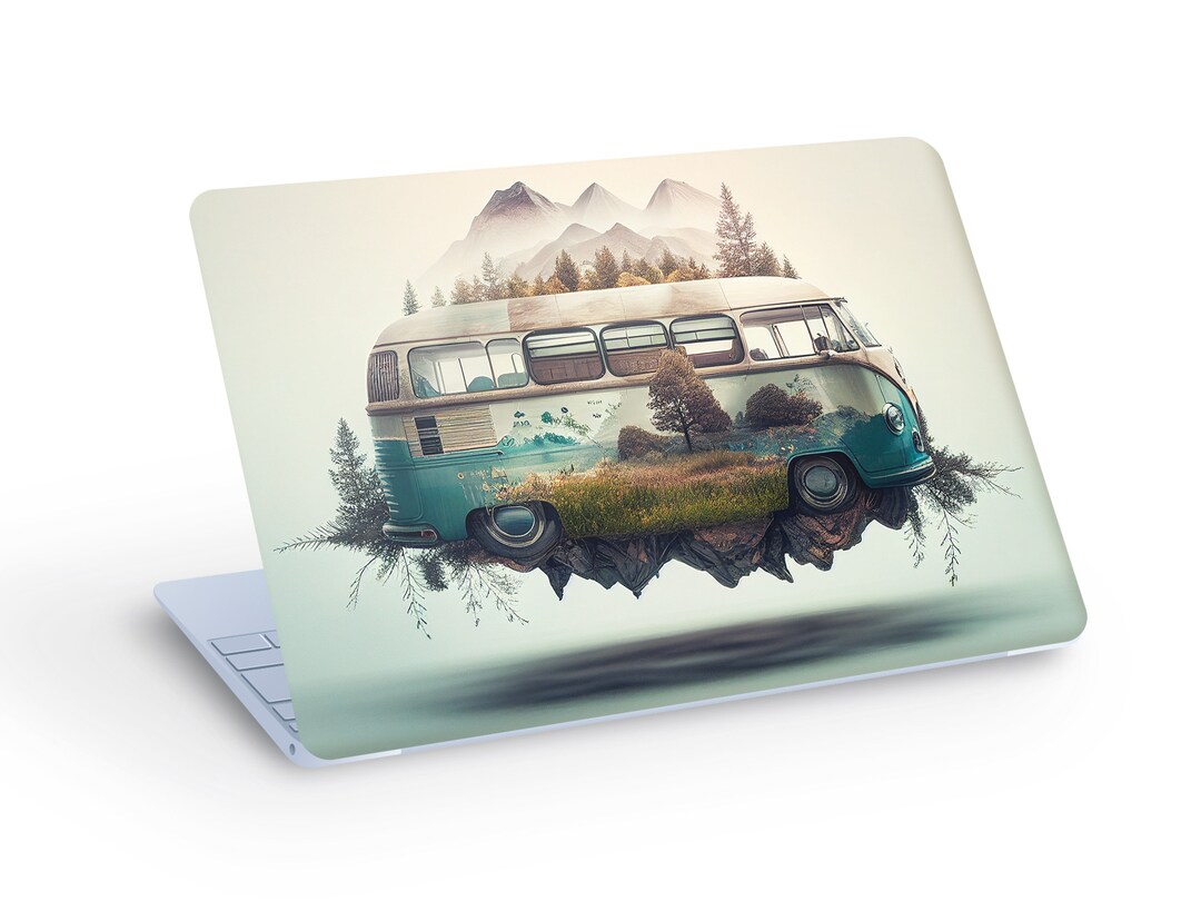 Sticker Over Computer Campera Nature CAMPER Van LAPTOP SKIN Decal Sticker, Vanlife Abstract Nature ...