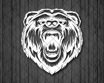 Bear Vinyl Decal Sticker,Bear Hood Decal,Bear Truck Decal, Laptop Stickers, Decal for Adventure Vehicles - Custom Size and Color