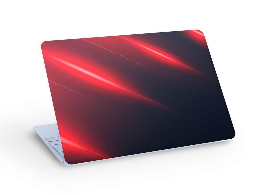 ABSTRACT Glow Light Effect LAPTOP SKIN Decal Sticker, Red Motion Light ...