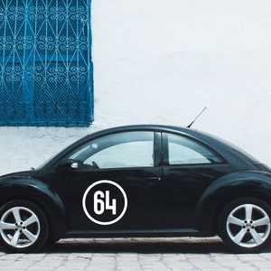 Adesivo decalque retrô vintage com número do seu carro, ajuste universal de número automático personalizado - cor e tamanho personalizados