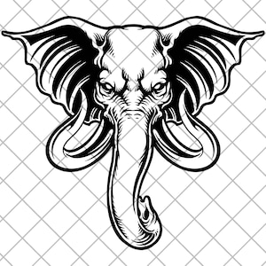 ELEPHANT Vinyl Decal Sticker, Angry ELEPHANT Decal, Elephant Truck Decal, Elephant Decal, ELEPHANT Africa decal, Elephant Hood Decal