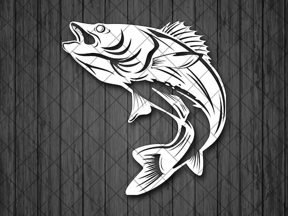 Bass Fish Vinyl Decal Sticker, Windows, Laptops Decals Fishing