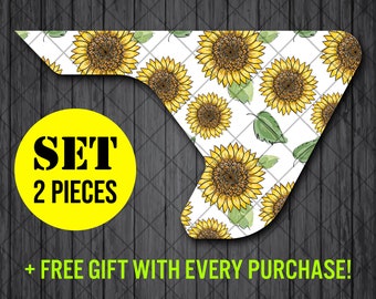 ひまわりフェンダーベントデカールステッカー JL/JLU/JT、ひまわりカラフルフェンダーベントデカールステッカー、フェンダーベントデカール、ベントペアデカール