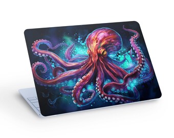 OCTOPUS LAPTOP SKIN Decal Sticker, Macbook Skin, Octopus Laptop Skin Decal - Custom Size