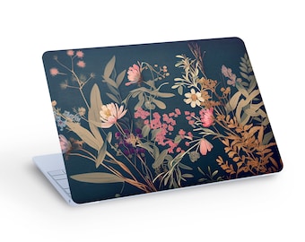 Peau d’ordinateur portable de fleurs sauvages naturelles, peau de Macbook, autocollant de décalcomanie de peau d’ordinateur portable - taille personnalisée