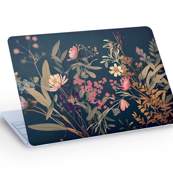Natural Wild Flowers Laptop Skin, Macbook Skin, Laptop Skin Decal Sticker  - Custom Size
