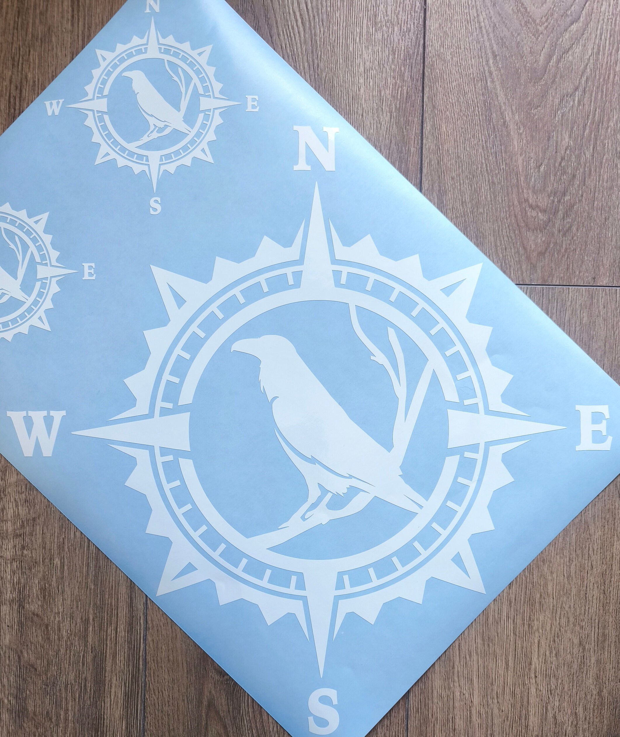 RAVEN Compass Vinyl Decal Sticker, Compass Rose, CROW Decal, Truck ...