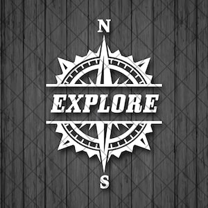 EXPLORE Compass Vinyl Decal Sticker, 4x4 sticker, 4x4 Vehicle Decal, Off Road decal, 4x4 Off Road, EXPLORE Decal, Decal For Offroad Vehicles