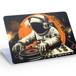 Sticker autocollant DJ astronaute pour ordinateur portable, cool astronaute DJ dans l'espace sticker pour ordinateur portable - taille personnalisée