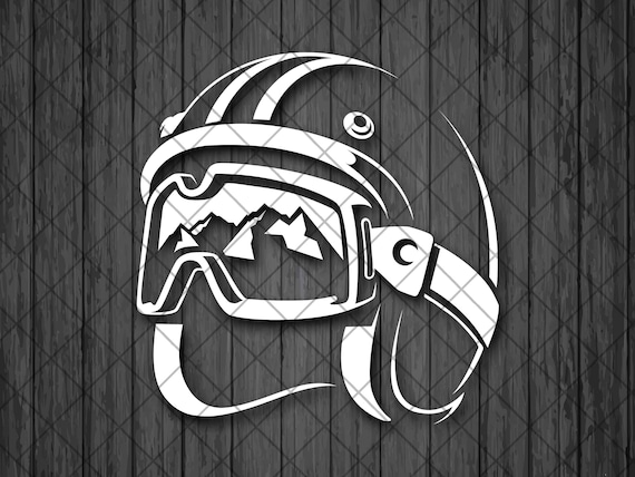 Autocollant de décalcomanie en vinyle de ski de montagne, lunettes