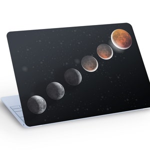 MOON Phases Skin LAPTOP Decal Sticker, Moon Eclipse Laptop Skin Decal Sticker, Lunar Cycle Laptop Skin Decal - Custom Size