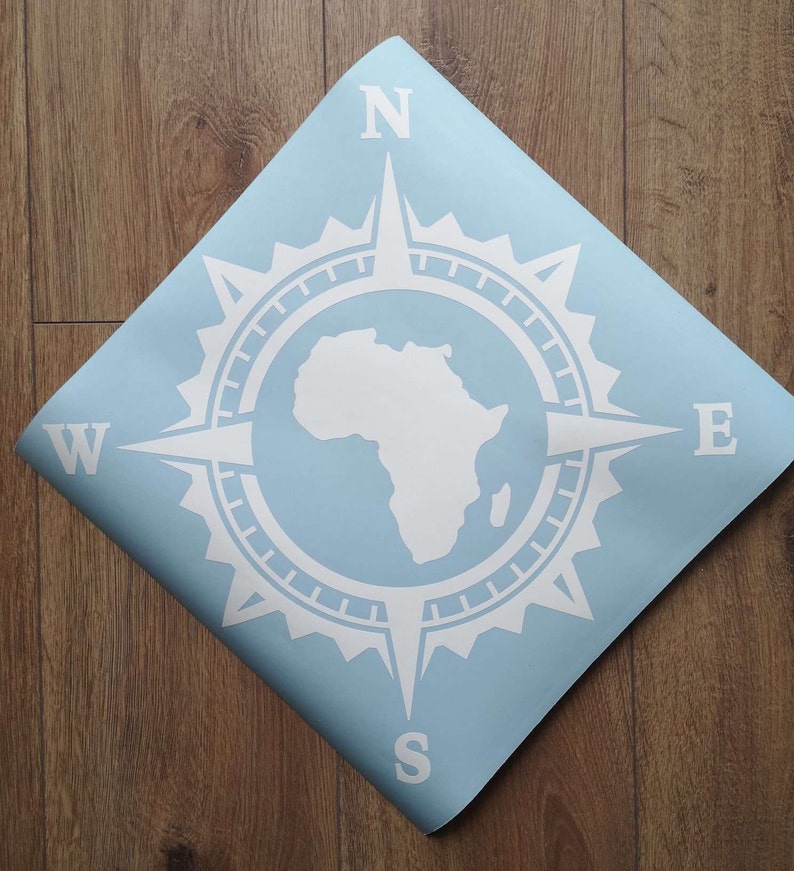 AFRICA Compass Vinyl Decal Sticker, Compass Rose Decal, Truck Decal ...