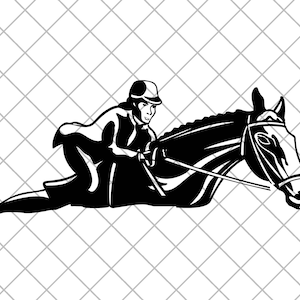 Racehorse With Jockey Vinyl Decal Sticker, Horse Decal, Horse Racing decal, Horse Truck Decal, Custom Racehorse Sticker, Horse Racing