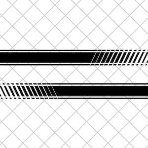 2x Uniwersalne paski boczne / 2x Zestaw naklejek Racing Stripes - 155 cm X 15 cm