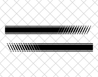 2x Universal Side Stripes / 2x Racing Stripes Decal Sticker Set - 155cm X 15cm