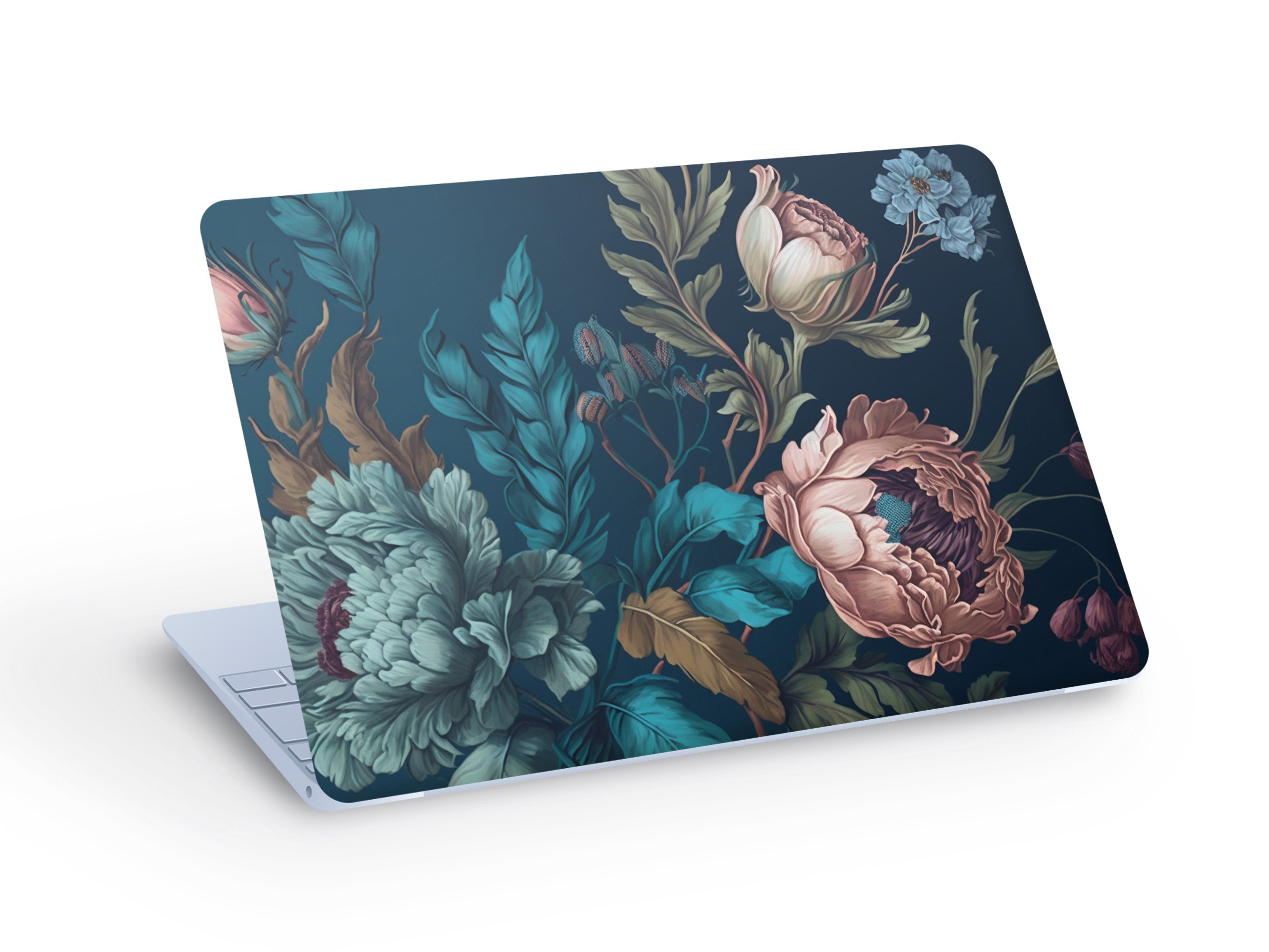 Beautiful Blooming FLOWERS LAPTOP SKIN Decal Sticker, Blooming Blue ...