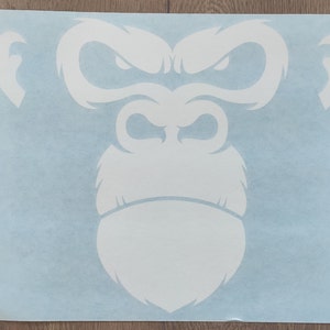 Angry Monkey Vinyl Aufkleber Aufkleber, 4x4 Trucks Cars Vinyl Aufkleber Aufkleber, Laptop Aufkleber, Aufkleber für Adventure Cars, Affen Gesicht LKW Aufkleber Bild 4