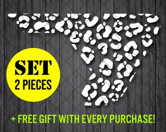Leopard Fender Vent Vinyl Decal Sticker, JL / JLU / JT Fender Vent Decal Set, Pair Decals