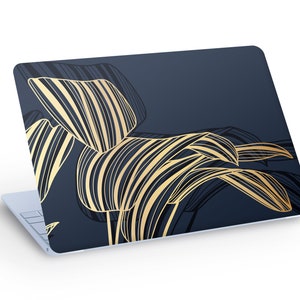 Adesivo de decalque de pele de laptop de folhas de luxo, decalque de pele de laptop de plantas de folhas abstratas - tamanho personalizado