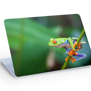 Sticker autocollant Peau d'ordinateur portable GRENOUILLE oeil rouge, Sticker peau d'ordinateur portable grenouille - dimension personnalisée