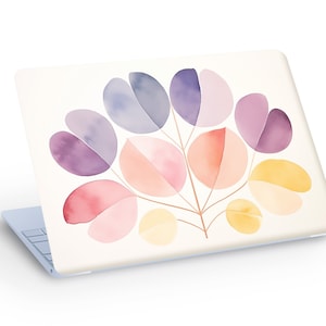 Botanical Flowers LEAVES LAPTOP SKIN Decal Sticker, Macbook Skin, Watercolor Leaves Laptop Skin Decal Universal Fit - Custom Size