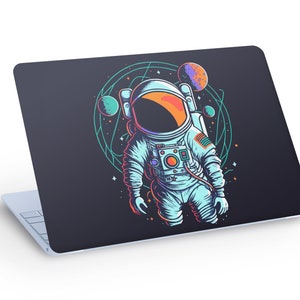 ASTRONAUTA en el espacio LAPTOP SKIN Calcomanía pegatina, Astronauta Laptop Skin Calcomanía - Tamaño personalizado