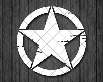 Distressed Military Star Vinyl Aufkleber, 4x4 LKW Autos Vinyl Aufkleber Aufkleber, Laptop Aufkleber, Abziehbilder für Off-Road-SUVs, Auto Aufkleber