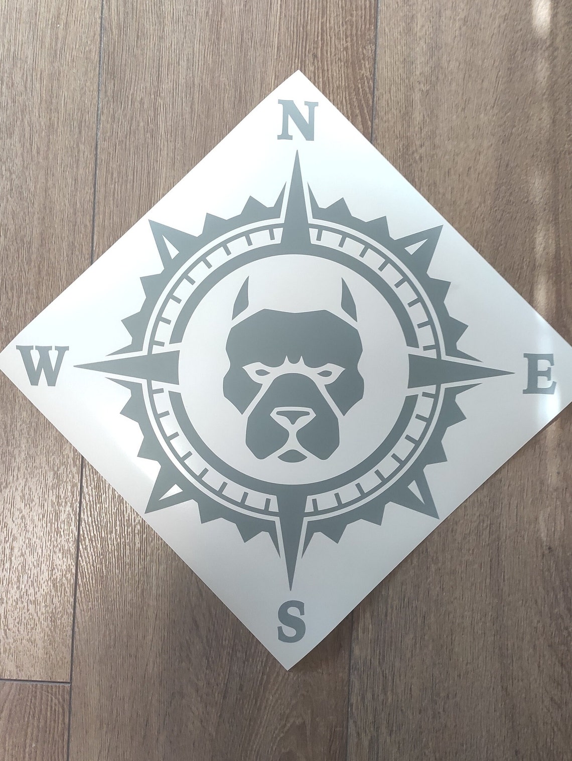 PIT BULL Compass Vinyl Decal Sticker, Compass Rose, Dog Compass Decal ...