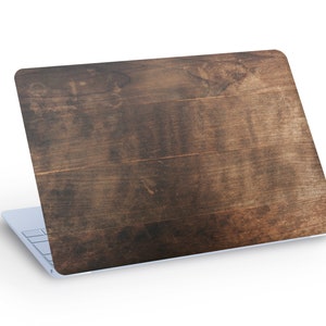 Etiqueta engomada de la calcomanía de la piel del ordenador portátil de los tablones de madera, calcomanía de la piel del ordenador portátil de los tablones de madera - tamaño personalizado