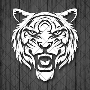 TIGER Vinyl Decal Sticker, Angry TIGER Decal, TIGER Truck Decal, Tiger Car decal, Tiger Hood Decal, Tiger Wall Decal