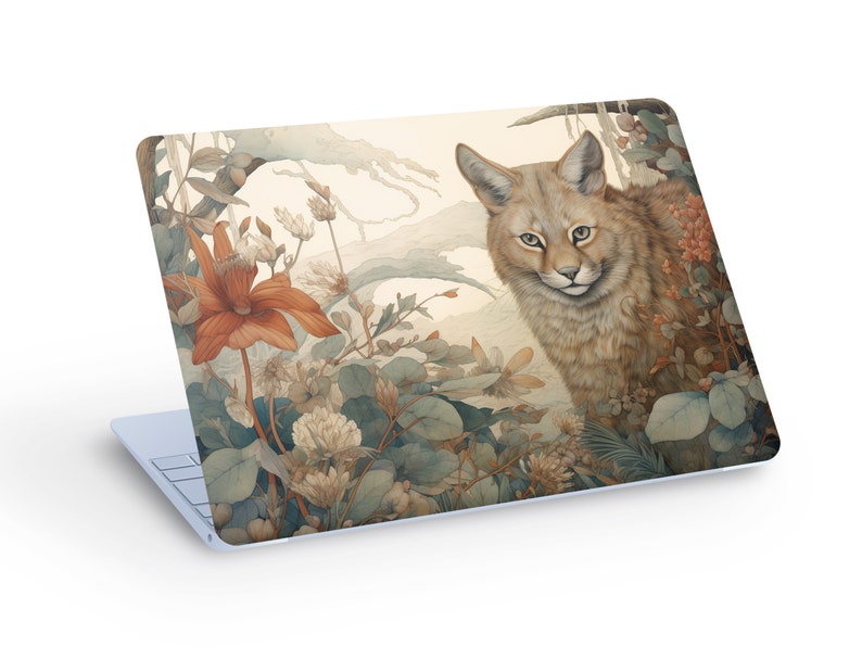 Wild CAT LAPTOP SKIN Decal Sticker, Wild Cat Nature Forest Laptop Skin ...