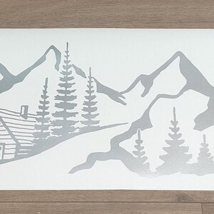 WOLF Mountain Treeline SUV Vinyl Decal Sticker, Mountain and Treeline ...