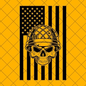 Amerikaanse vlag SKULL Soldaat Truck Hood Vinyl Decal Sticker, Militaire Schedel TJ / LJ / Jk / JkU Hood Decal, Amerikaanse Vlag Auto Decal Sticker