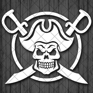 Pirate Captain Skull Vinyl Decal Sticker, Ship Captain Decal, Truck Decal, Laptop Stickers, Pirate Car Decal, Decal For Offroad Vehicles