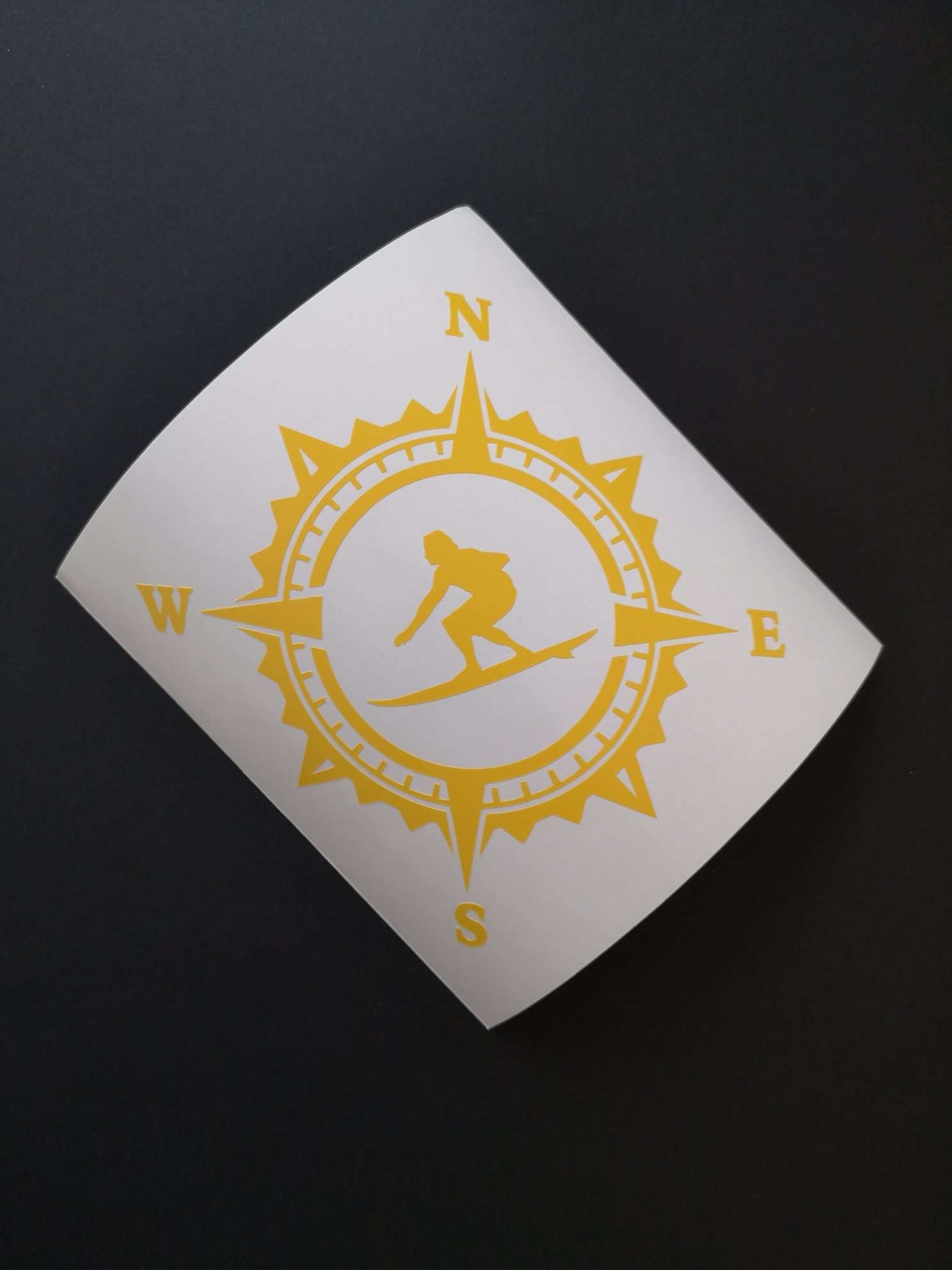 Compass Sailing Racing Sticker SURFER Compass Vinyl Decal Sticker, Skate Decal, Surf Decal, Snowboard ...