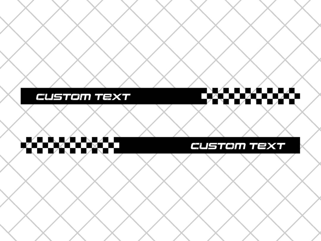 2x Universal Side Stripes / Racing Stripes Decal Sticker Set 170cm X