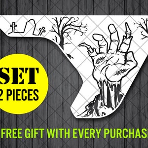 Zombie Hand Fender Vent Vinyl Decal Sticker, JL / JLU / JT Halloween Zombie Hand Fender Vent Decal Set, Pair Decals