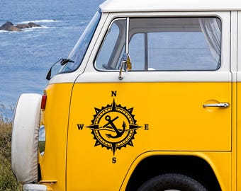 Generic Boussole Sticker Mural Vinyle Boussole Nord Sud Est