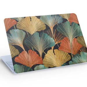 Autocollant coloré de décalcomanie de peau d’ordinateur portable de feuille de GINKGO, décalcomanie de peau d’ordinateur portable de modèle de plante de Ginkgo - taille personnalisée